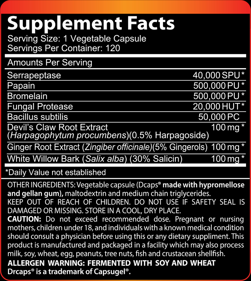 PROLIEF™ Nutritional Facts